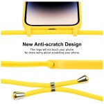 Guardify Color Backcover Hoesje met Koord iPhone 15 Pro Geel - 2