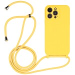 Guardify Color Backcover Hoesje met Koord iPhone 15 Pro Geel