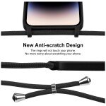 Guardify Color Backcover Hoesje met Koord iPhone 15 Pro Max Zwart - 2