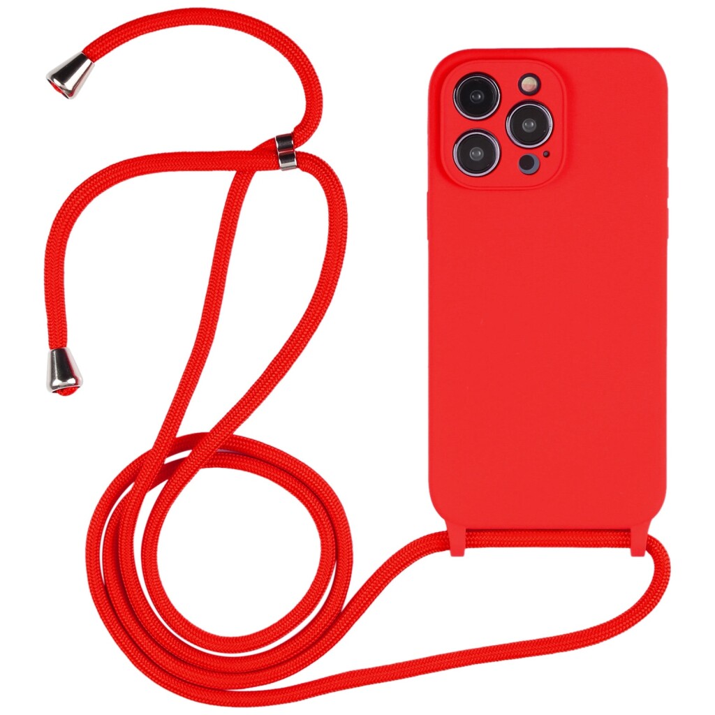 Guardify Color Backcover Hoesje met Koord iPhone 16 Pro Rood