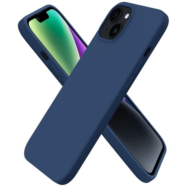 Guardify Siliconen Softcase Backcover iPhone 14 Donkerblauw