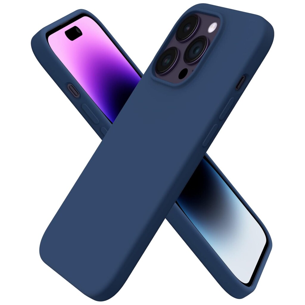 Guardify Siliconen Softcase Backcover iPhone 14 Pro Max Donkerblauw