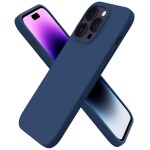 Guardify Siliconen Softcase Backcover iPhone 14 Pro Max Donkerblauw