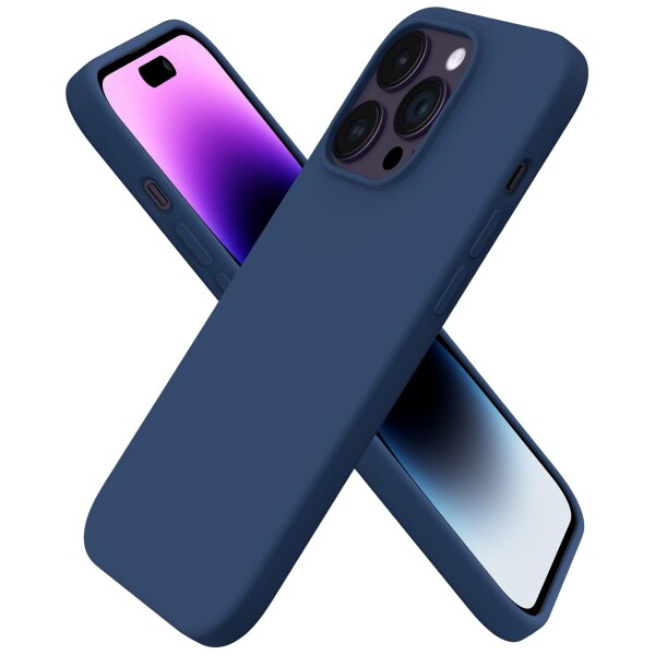 Guardify Siliconen Softcase Backcover iPhone 14 Pro Max Donkerblauw