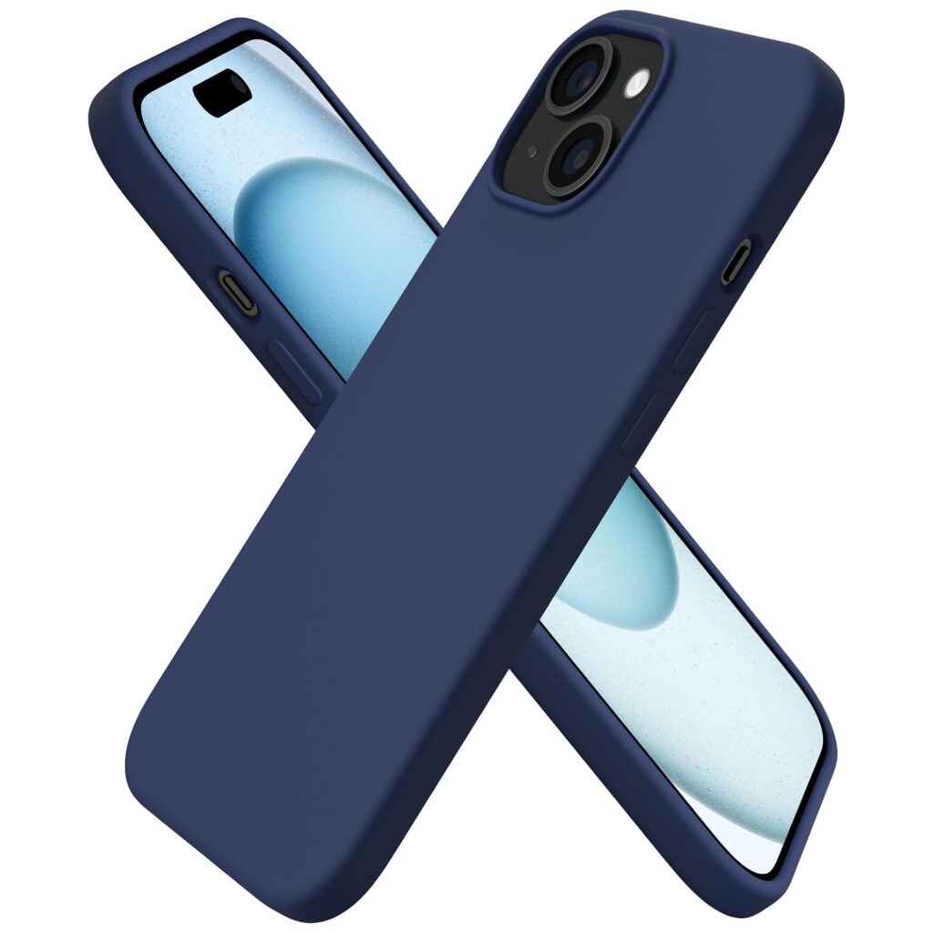 Guardify Siliconen Softcase Backcover iPhone 15 Donkerblauw