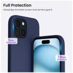 Guardify Siliconen Softcase Backcover iPhone 15 Donkerblauw - 1