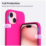 Guardify Siliconen Softcase Backcover iPhone 15 Fuchsia - 1