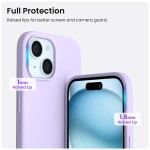 Guardify Siliconen Softcase Backcover iPhone 15 Lila Paars - 1