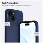 Guardify Siliconen Softcase Backcover iPhone 15 Plus Donkerblauw - 1