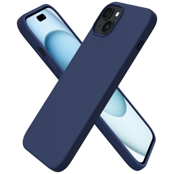 Guardify Siliconen Softcase Backcover iPhone 15 Plus Donkerblauw