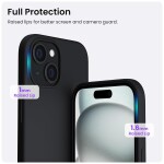 Guardify Siliconen Softcase Backcover iPhone 15 Plus Zwart - 1