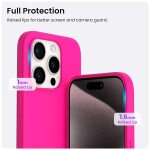 Guardify Siliconen Softcase Backcover iPhone 15 Pro Fuchsia - 1