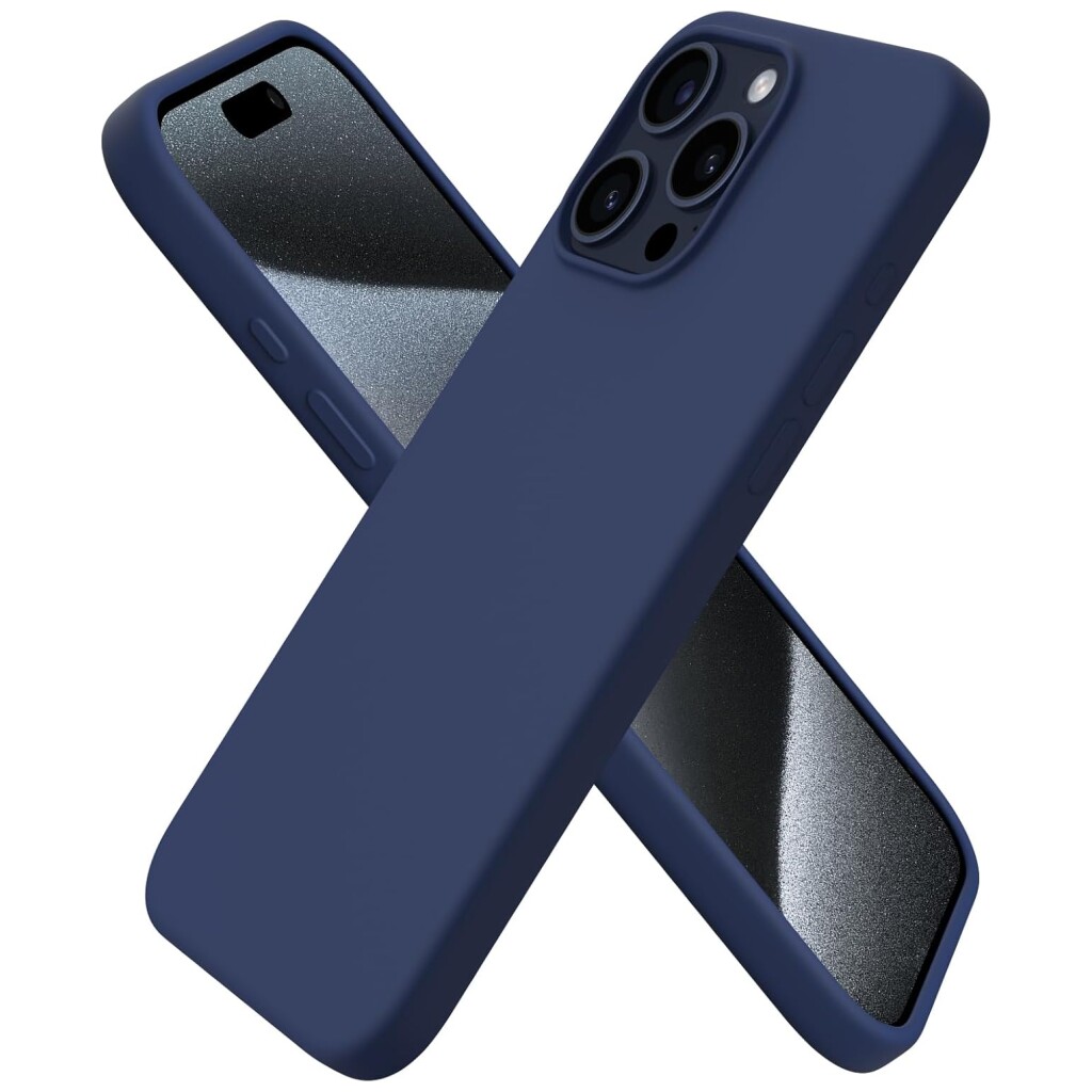 Guardify Siliconen Softcase Backcover iPhone 15 Pro Max Donkerblauw