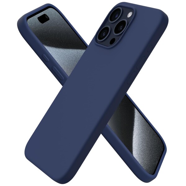 Guardify Siliconen Softcase Backcover iPhone 15 Pro Max Donkerblauw