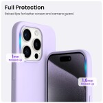 Guardify Siliconen Softcase Backcover iPhone 15 Pro Max Lila Paars - 1