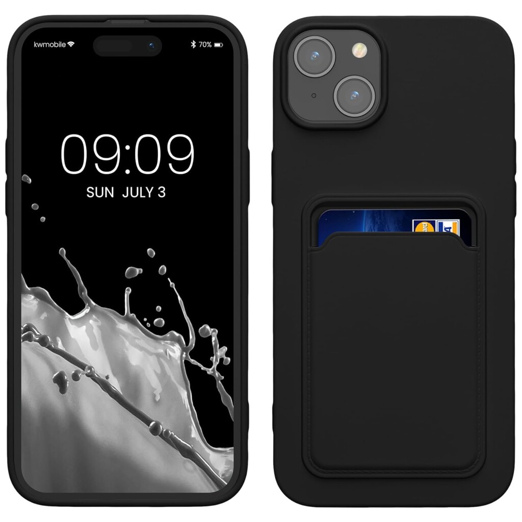 Guardify Softcase Backcover met Pasjeshouder iPhone 15 Plus Zwart