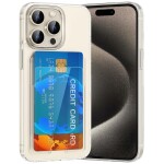 Guardify Softcase Backcover met Pasjeshouder iPhone 15 Pro Max Transparant